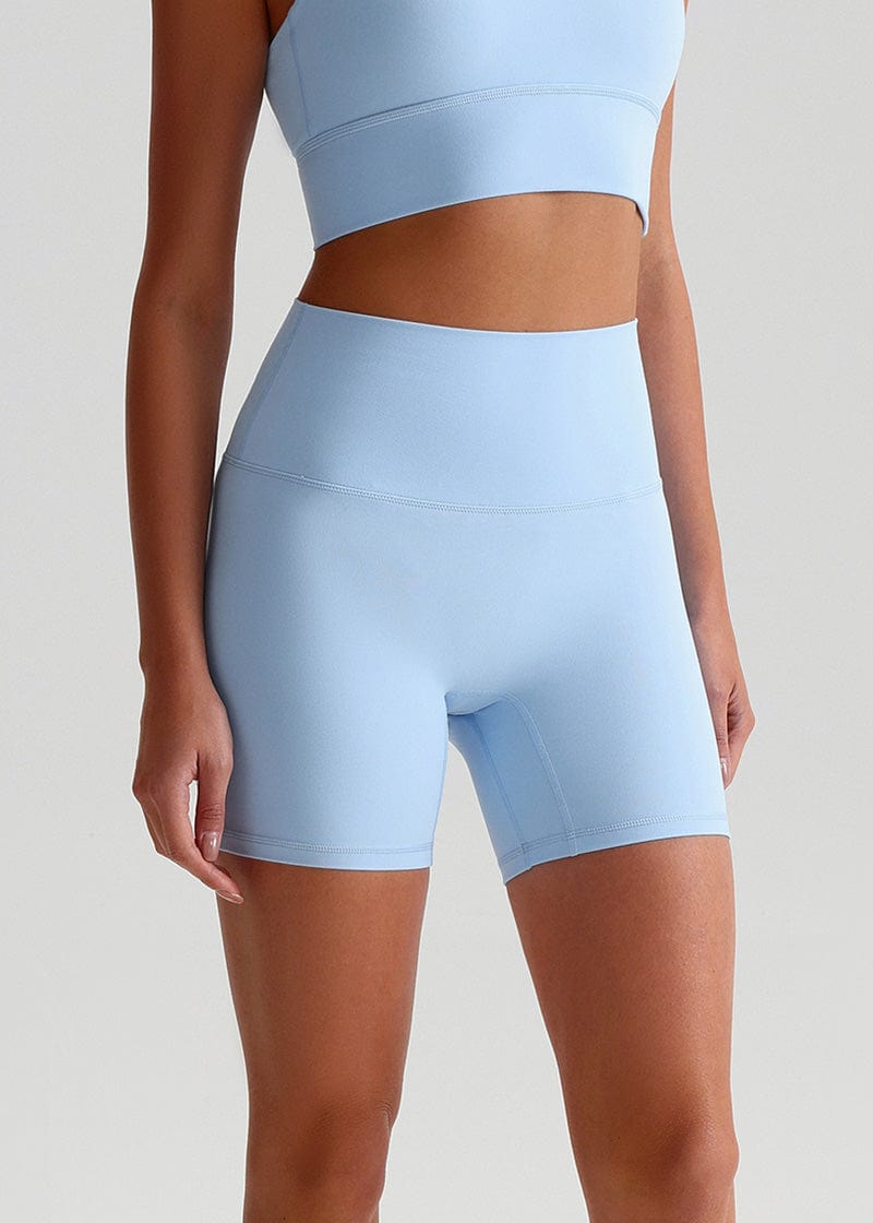 SisFlow™ No Line Yoga Shorts - SISQUEN Colorful Yoga Shorts-Light Blue-1