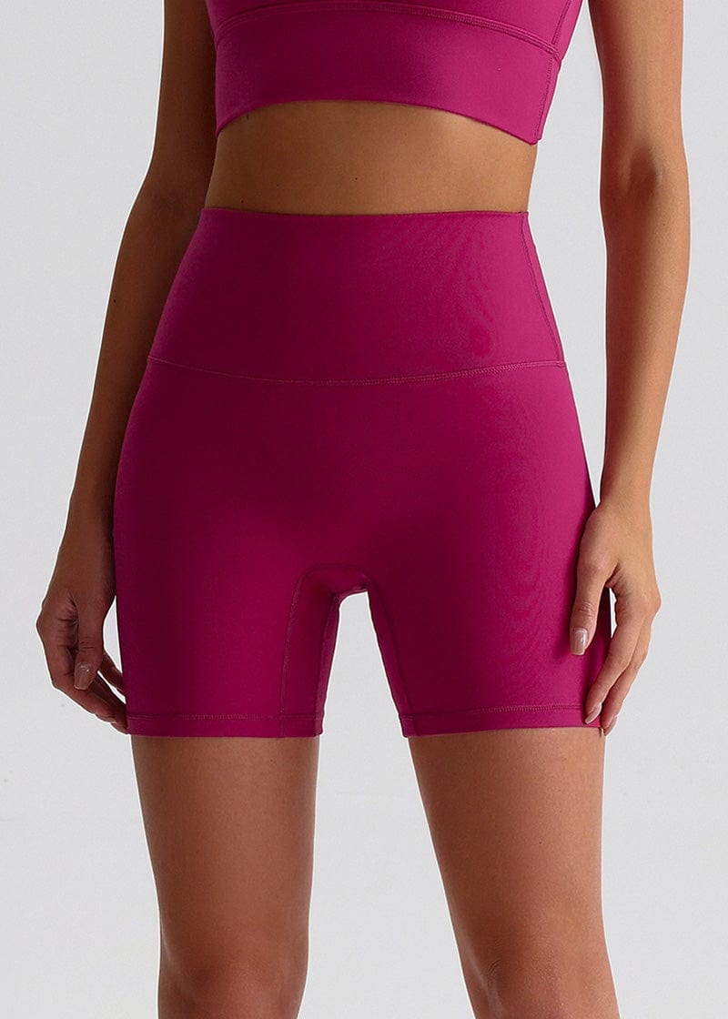 SisFlow™ No Line Yoga Shorts - SISQUEN Colorful Yoga Shorts-Magenta-1