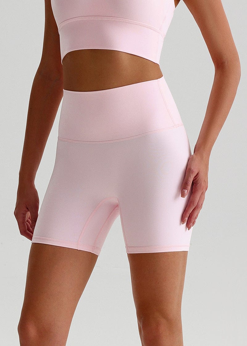 SisFlow™ No Line Yoga Shorts - SISQUEN Colorful Yoga Shorts-Milkshake Pink-1