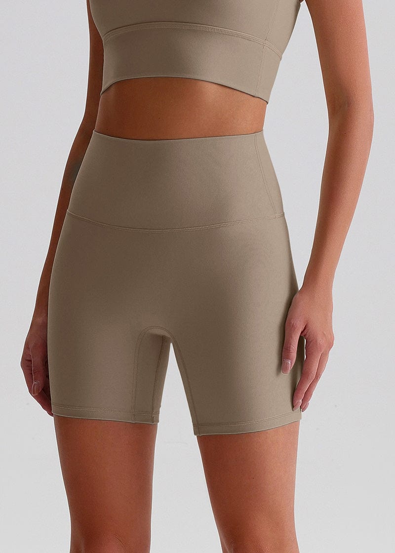 SisFlow™ No Line Yoga Shorts - SISQUEN Colorful Yoga Shorts-Sand-1