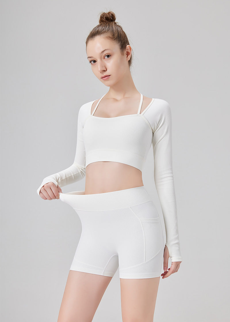 SisRipple™ Ribbed Pockets Shorts - SISQUEEN Sports Shorts-7
