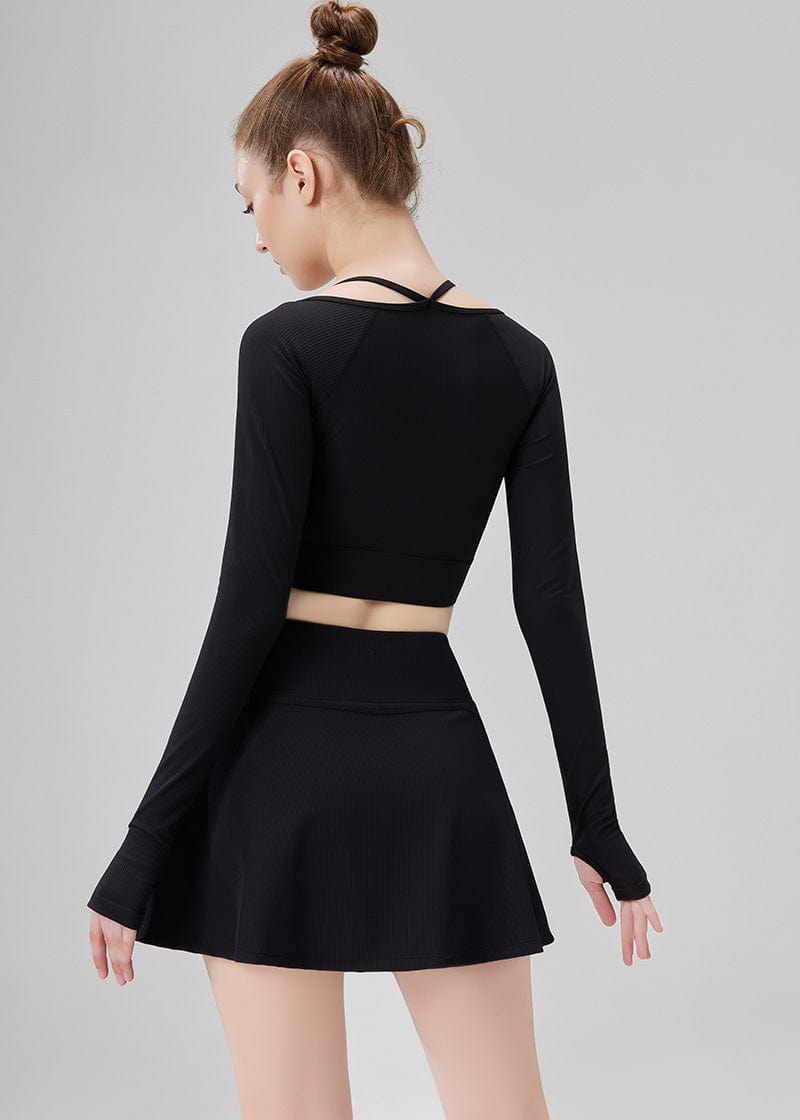 SisRipple™ Ribbed Sports Skirt - SISQUEEN Workout Skirts-12