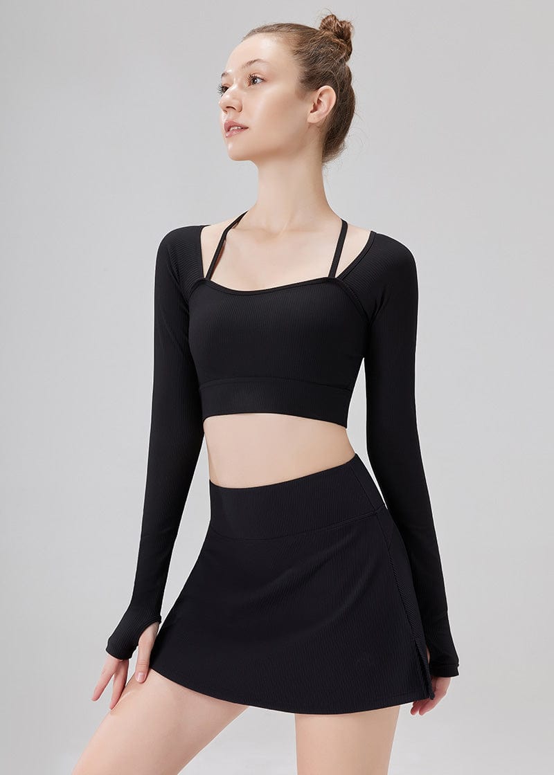 SisRipple™ Ribbed Sports Skirt - SISQUEEN Workout Skirts-11