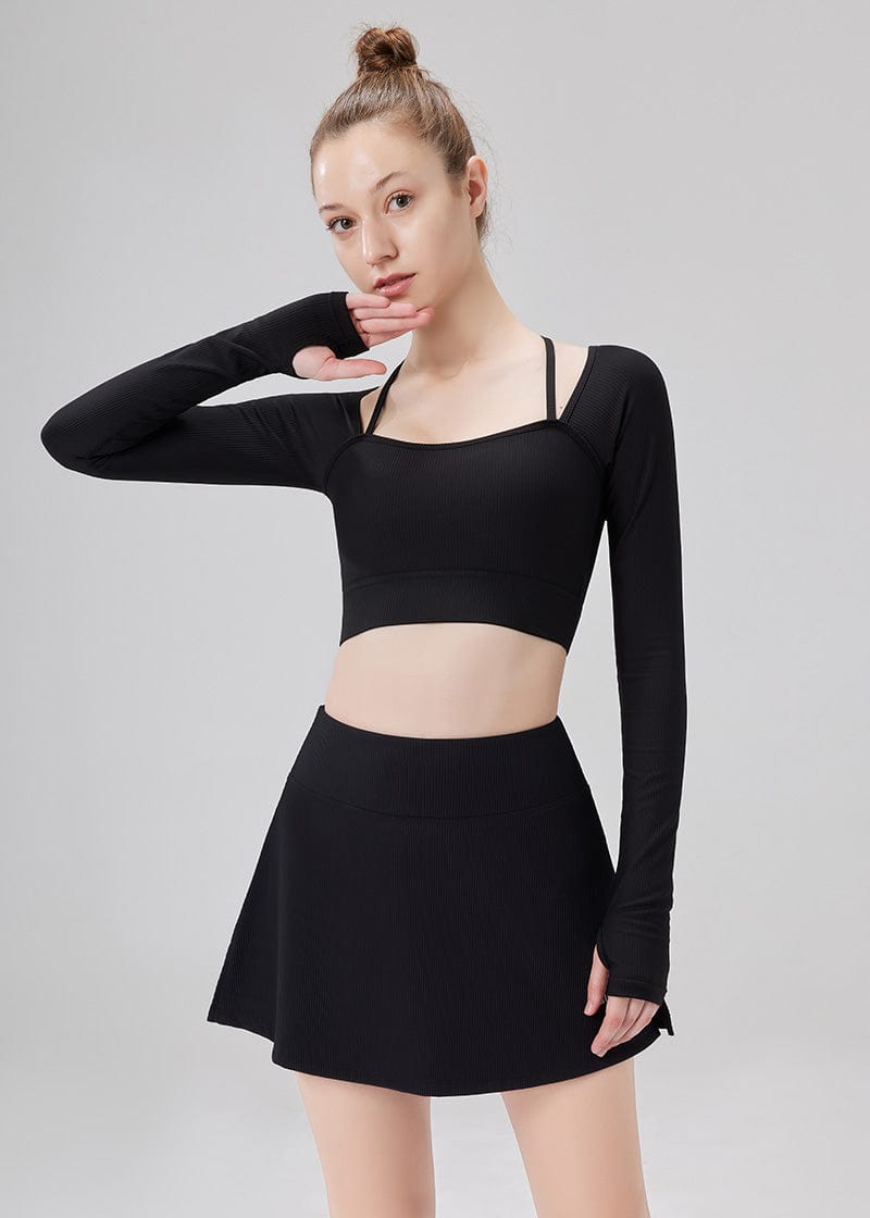 SisRipple™ Ribbed Sports Skirt - SISQUEEN Workout Skirts-10