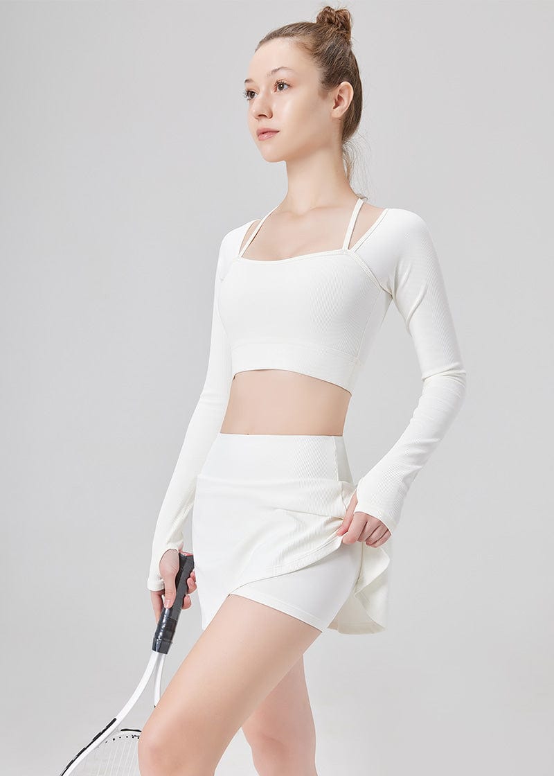 SisRipple™ Ribbed Sports Skirt - SISQUEEN Workout Skirts-6