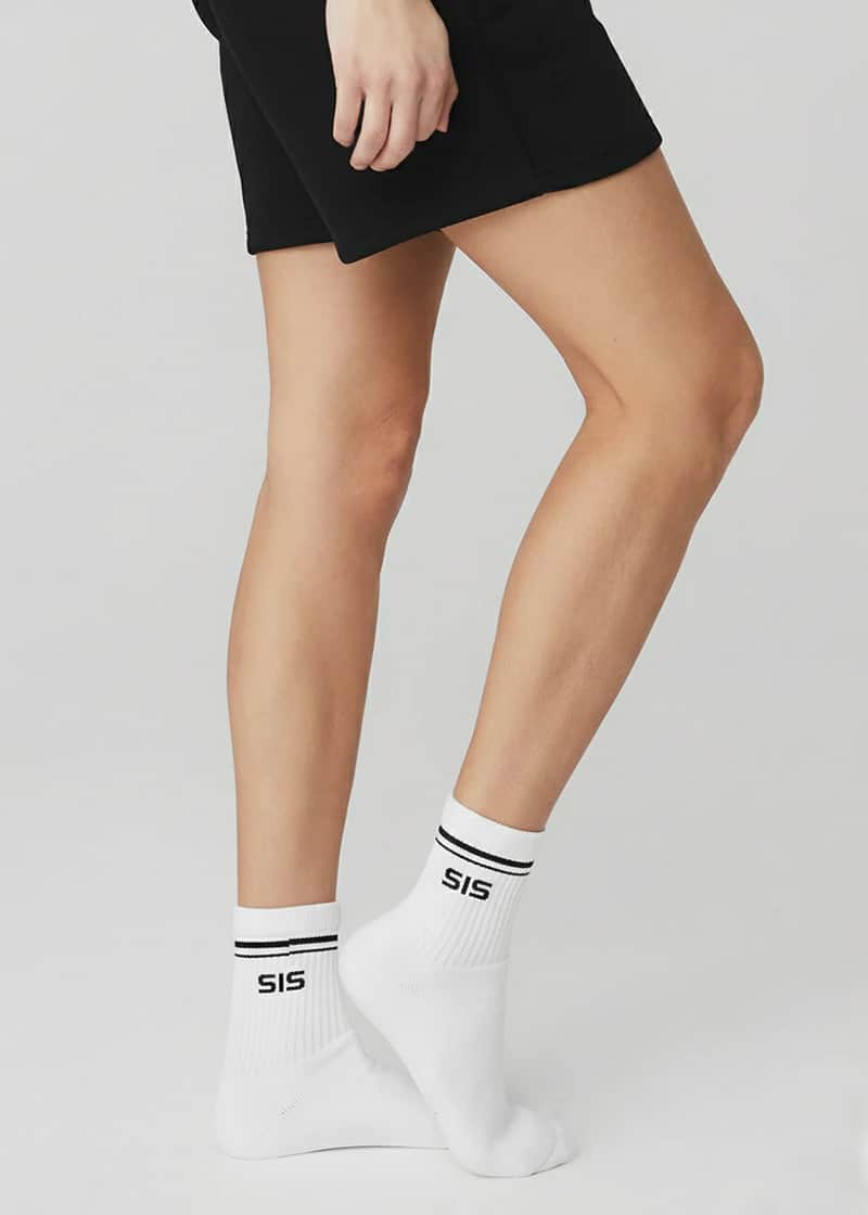 SISQUEEN Socks White / One size SISQUEEN Unisex Half-Crew Sock
