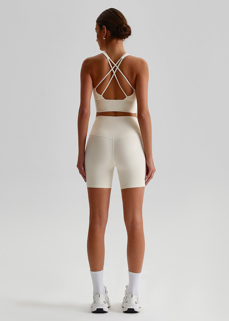 SISQUEEN Sports Set SisFlow™ 2 Piece Workout Set - Cross-back Sports Bra Yoga Shorts