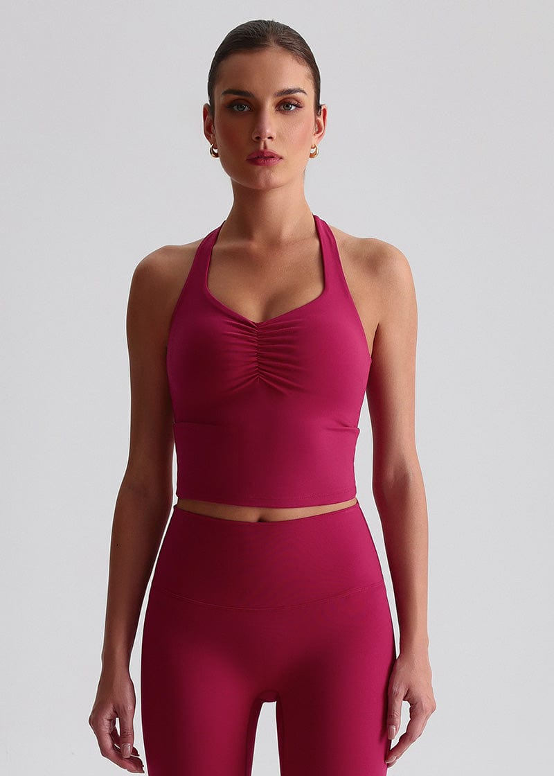SisFlow™ Ruched V-Neck Yoga Tank Top