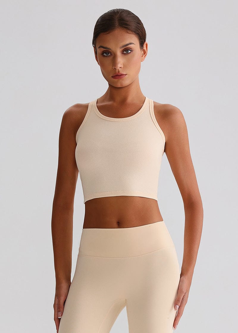SisRipple™ Ribbed Sleeveless Crop Top