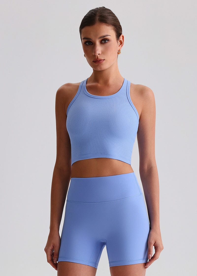 SisRipple™ Ribbed Sleeveless Crop Top