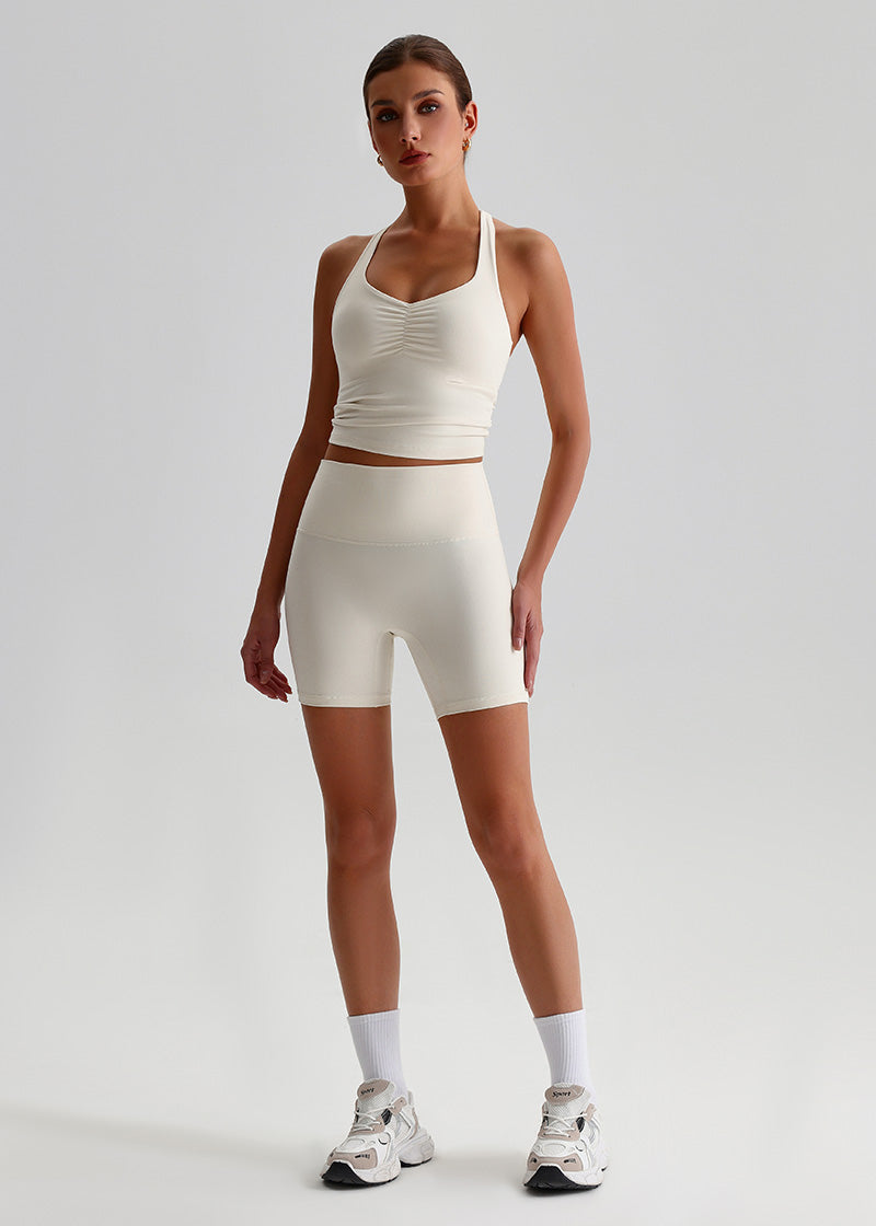 SISQUEEN Tank Top SisFlow™ Ruched V-Neck Yoga Tank Top