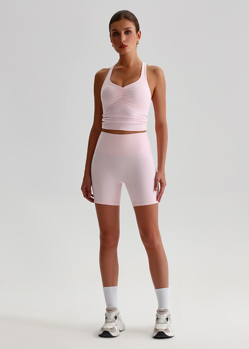 SISQUEEN Tank Top SisFlow™ Ruched V-Neck Yoga Tank Top