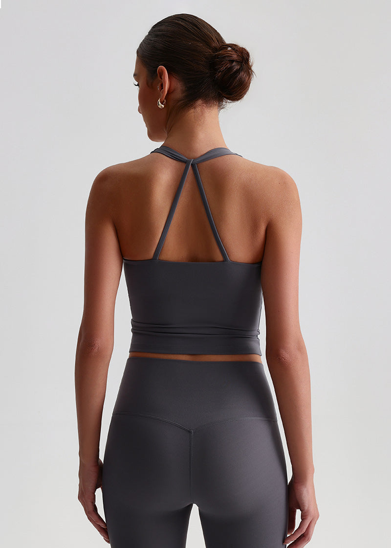 SISQUEEN Tank Top SisFlow™ Ruched V-Neck Yoga Tank Top