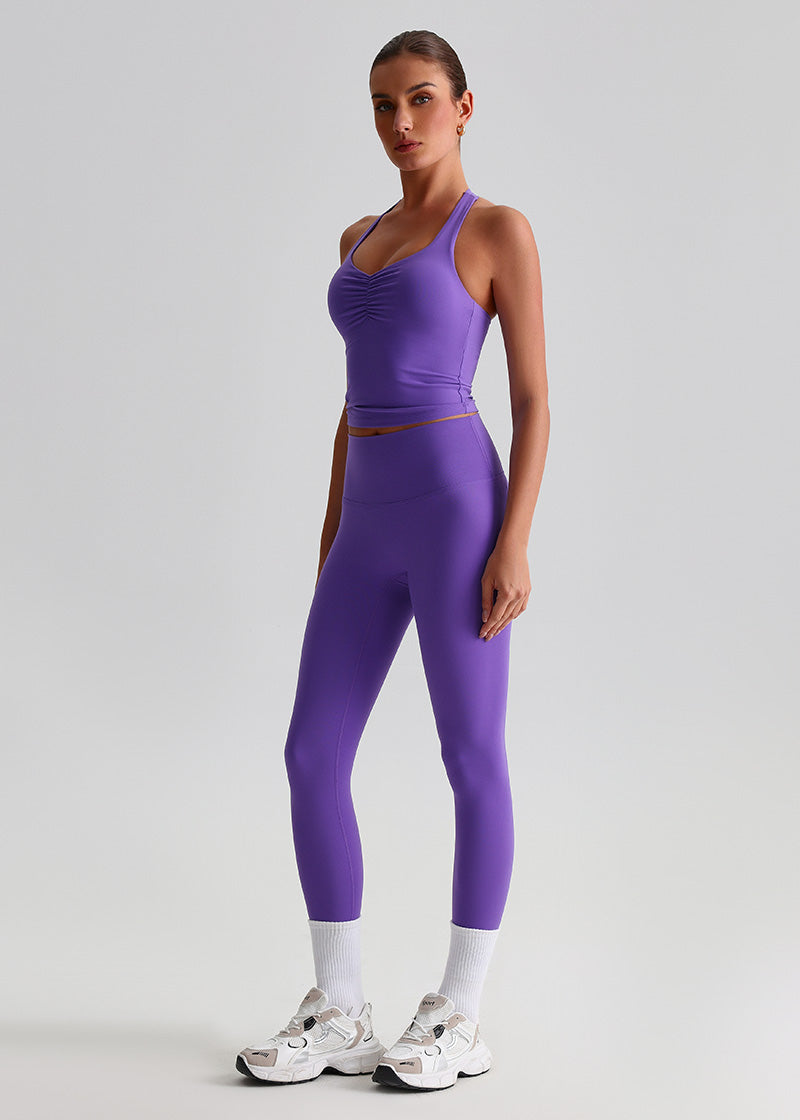 SISQUEEN Tank Top SisFlow™ Ruched V-Neck Yoga Tank Top