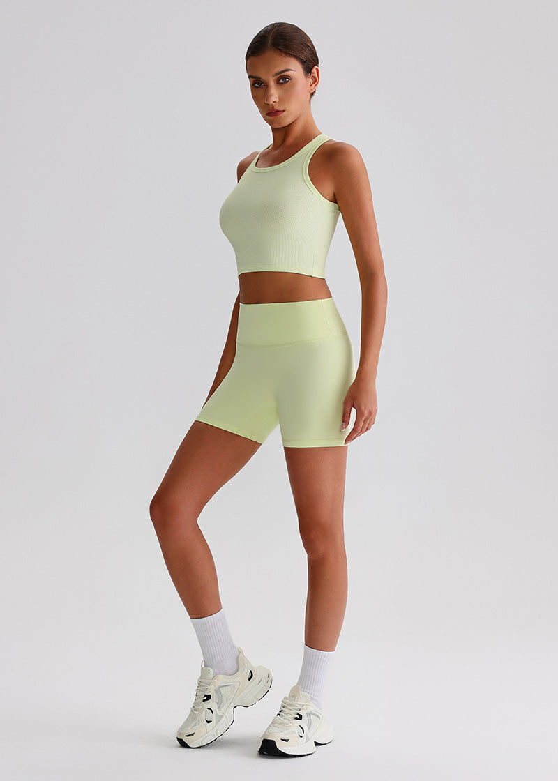 SISQUEEN Tank Top SisRipple™ Ribbed Sleeveless Crop Top