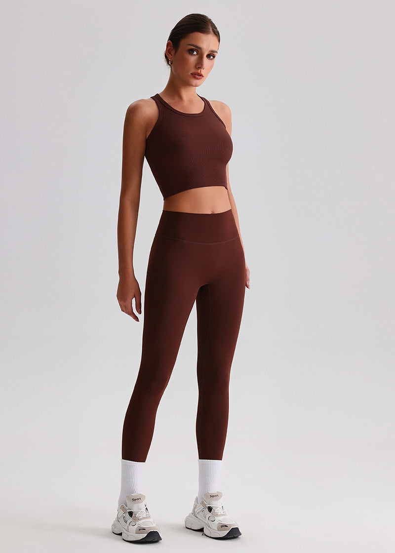 SISQUEEN Tank Top SisRipple™ Ribbed Sleeveless Crop Top